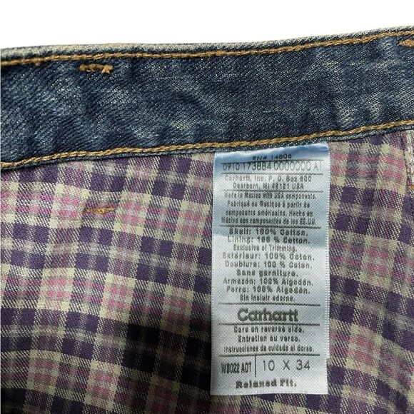 CARHARTT Lined Women's Jeans Straight Leg Size 10 x 34 - Picture 8 of 8